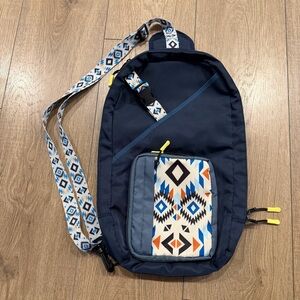 Stylish Navy Blue Patterned backpack , unisex